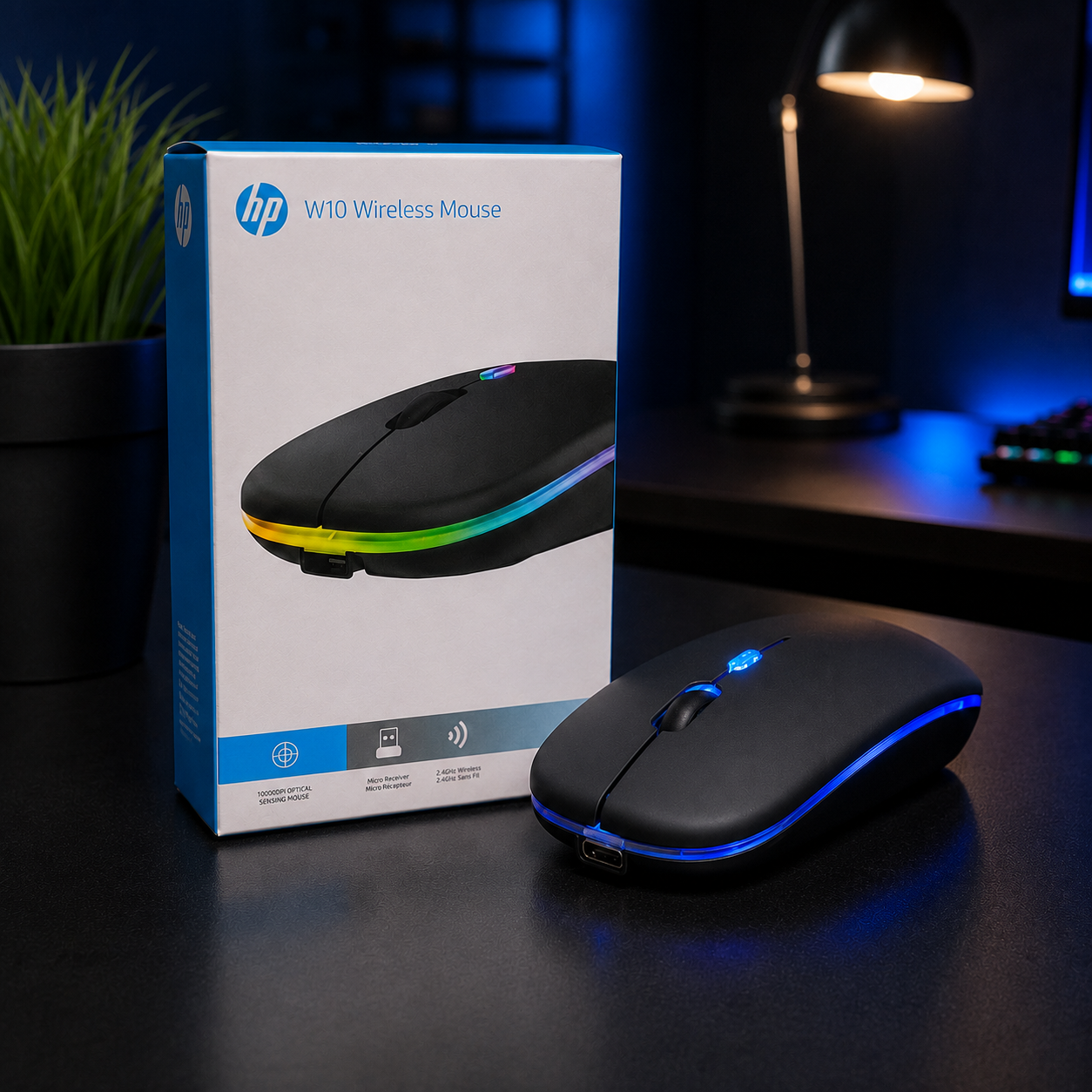 2.4GHz Wireless Optical Mouse USB Rechargeable RGB Cordless Mice For PC Laptops 🖱️✨
