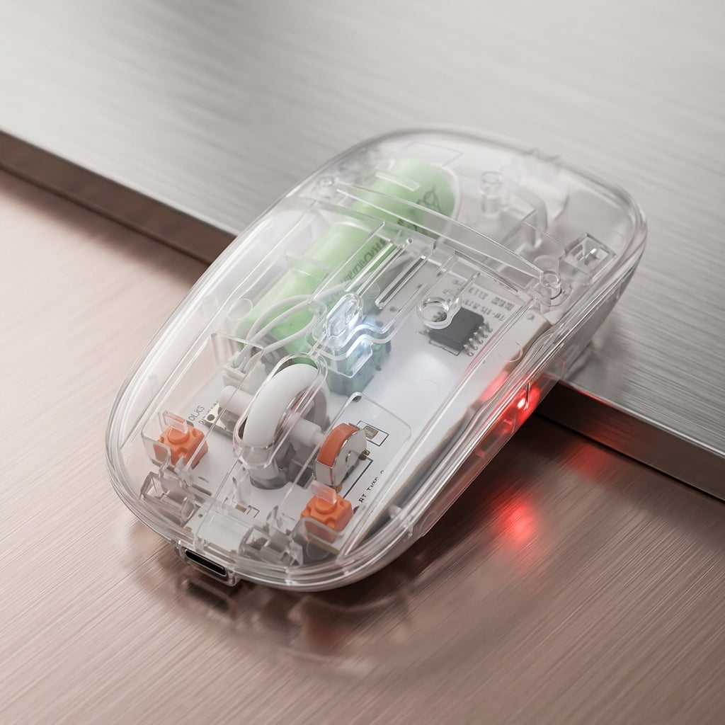 Transparent RGB Gaming Mouse – Stylish Wired USB Mouse for PC & Laptop