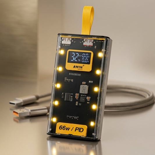20,000mAh 66W Fast Charging Power Bank | PD Power Bank with Digital Display & LED Light