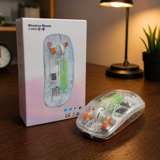 Transparent RGB Gaming Mouse – Stylish Wired USB Mouse for PC & Laptop