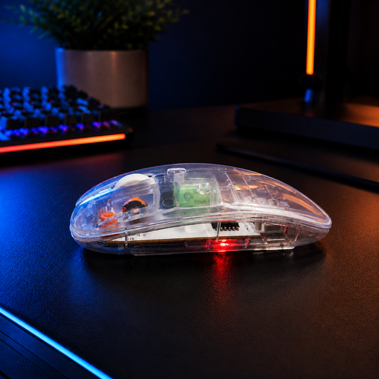 Transparent RGB Gaming Mouse – Stylish Wired USB Mouse for PC & Laptop