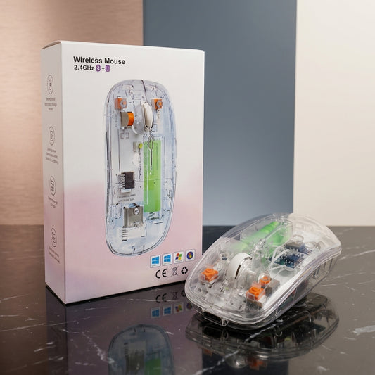 Transparent RGB Gaming Mouse – Stylish Wired USB Mouse for PC & Laptop