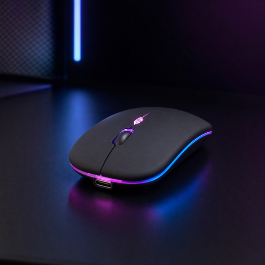 2.4GHz Wireless Optical Mouse USB Rechargeable RGB Cordless Mice For PC Laptops 🖱️✨